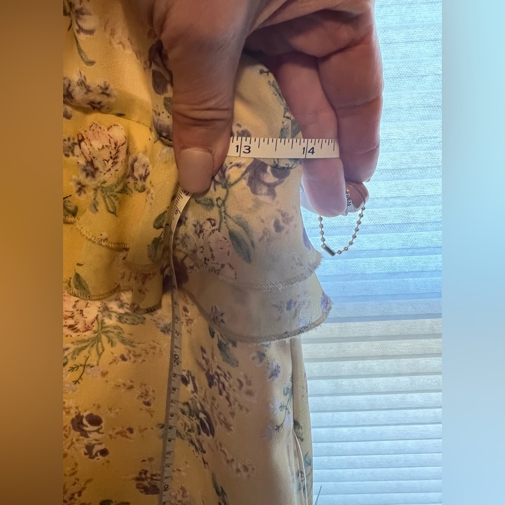 NWT Lush Yellow Floral Dress, farmhouse, bridal, shower, causal or formal, Small - Picture 4 of 13